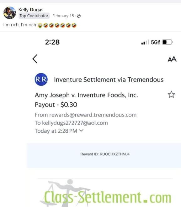 IventureFoodsFB2-15-24 settlement payments