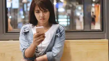 woman using mobile phone