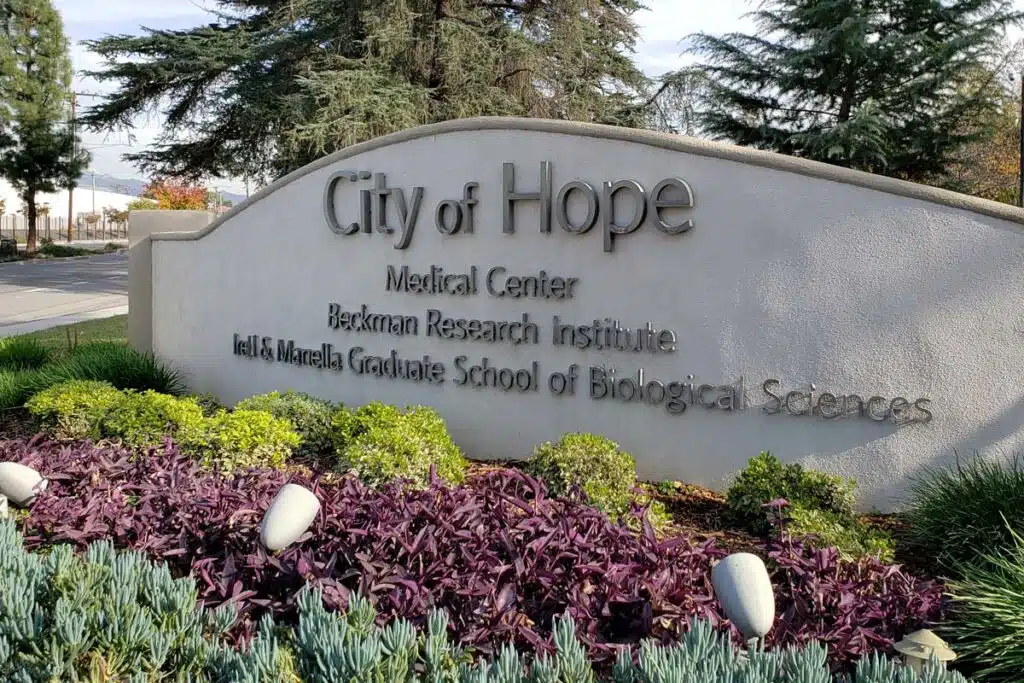 City of Hope Medical Center signage, representing the City of Hope National Medical Center data breach class action lawsuits.