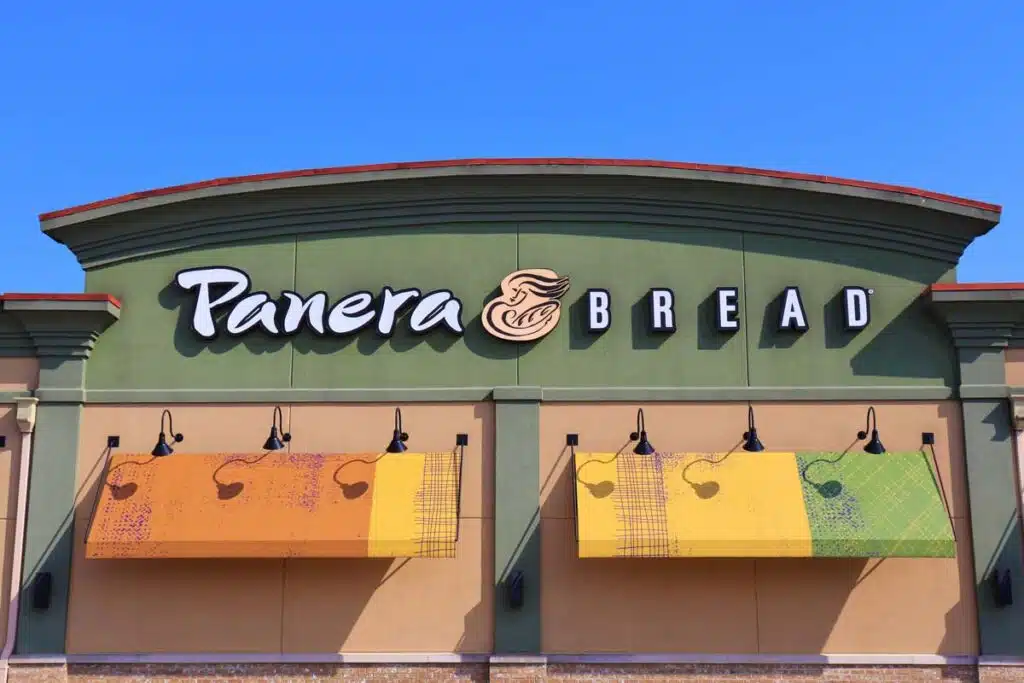 Close up of Panera Bread signage, representing the Panera class action.
