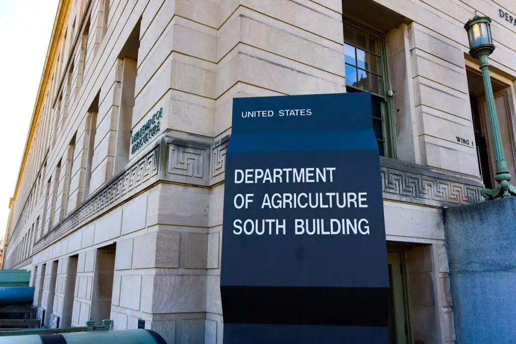 U.S. Department of Agriculture signage, representing the USDA Black farmers discrimination class action.