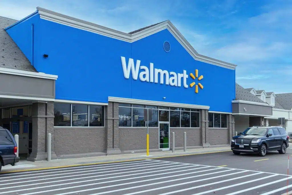 Exterior of a Walmart store, representing the Walmart PPE verdict.