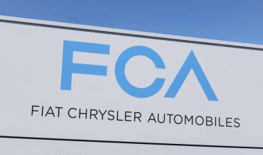 Close up of FCA signage, representing the Pacifica class action settlement.