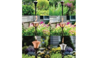 Product photos of recalled tiki torches sold by BJ'S Wholesale Club, representing the BJ's recall.