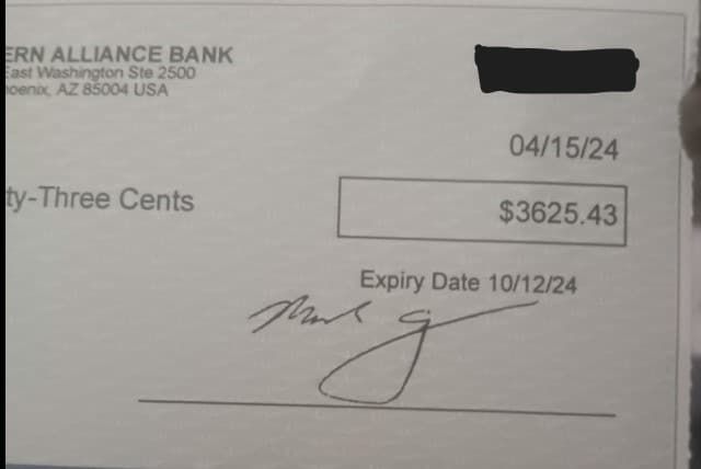 PulszFB4-22-24 checks in the mail