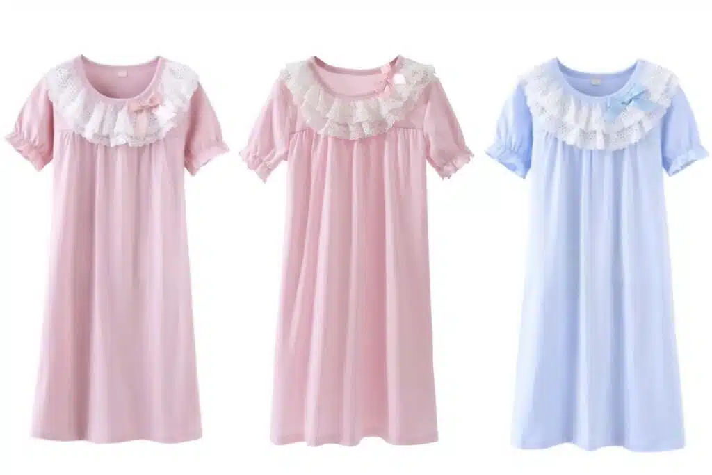 Product photos of recalled nightgowns sold on Amazon, representing the children's nightgowns recall.