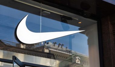 Close up of Nike store signage, representing the Nike class action.