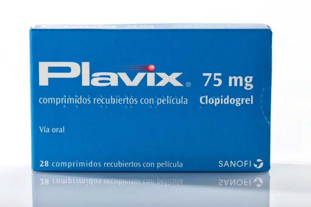 Packaging for Plavix medication, representing the Hawaii Plavix verdict.