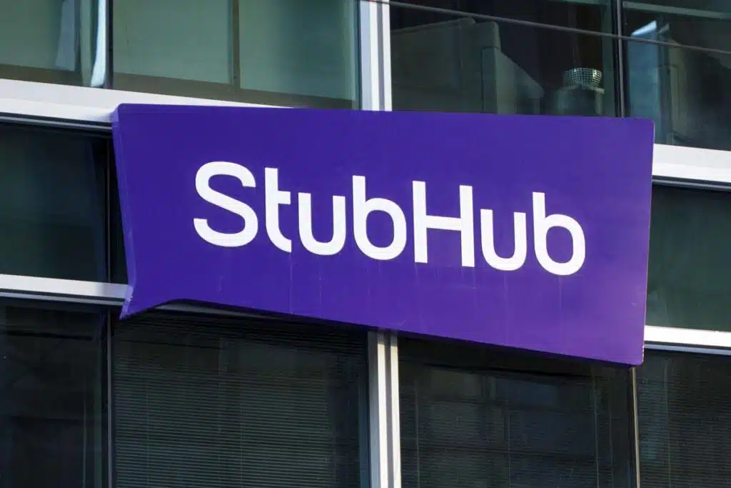 Close up of StubHub signage, representing the StubHub class action.