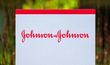 Close up of Johnson & Johnson signage, representing the J&J talc cancer deal.
