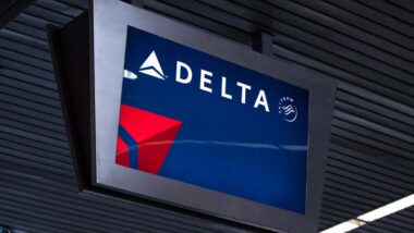 Close up of Delta signage, representing the Delta settlement.