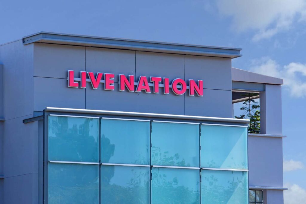 Live Nation building front signage, represting the Live Nation and Ticketmaster class action.