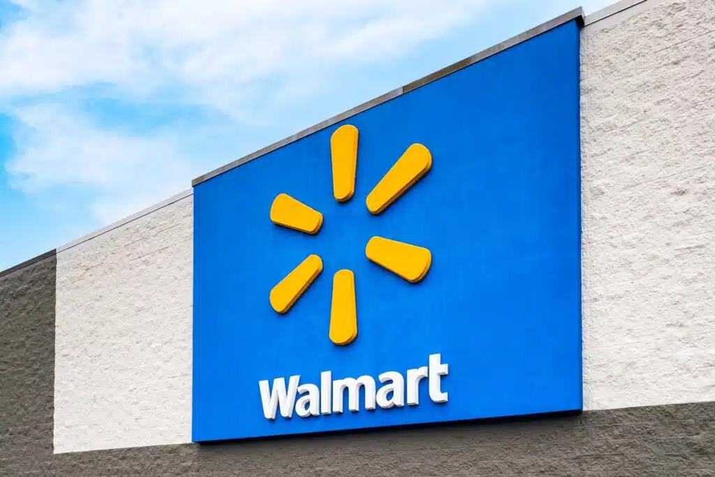 Close up of Walmart signage, representing the Walmart class action.