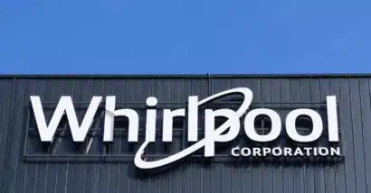 Close up of Whirlpool signage, representing the Whirlpool class action.