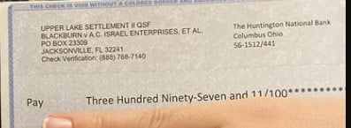 A.C.IsraelEnterprisesLoanInterestratesFB5-12-24 checks in the mail