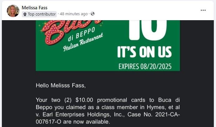 EarlEnterpriserestaurantsFB5-17-24 checks in the mail