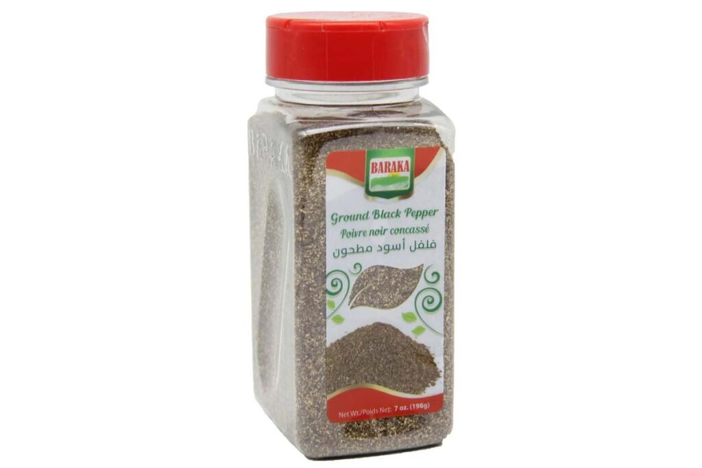 Product photo of recalled black pepper by Baraka, representing the black pepper recall.