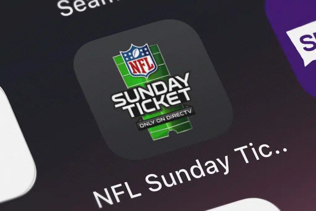 Close up of NFL Sunday Ticket app icon, representing the NFL Sunday Ticket trial.