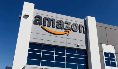 Exterior of a large Amazon building, representing the Amazon fine.