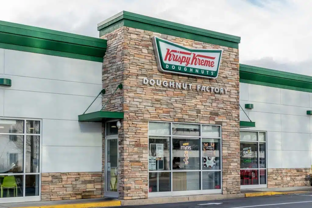 Exterior of a Krispy Kreme store, representing the Krispy Kreme class action.