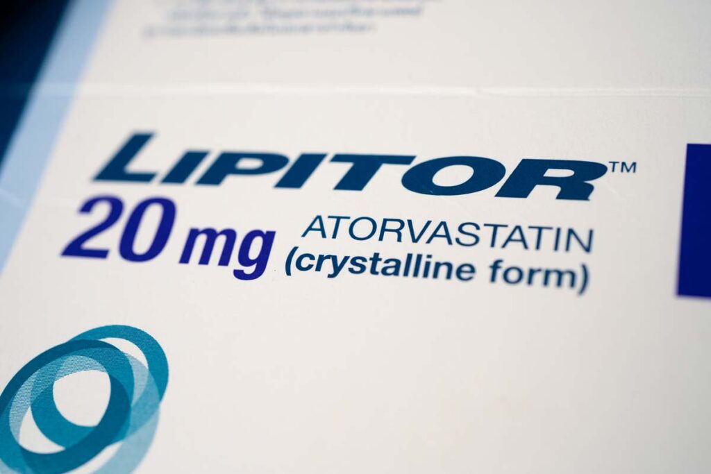 Close up of Lipitor packaging, representing the Lipitor settlement.