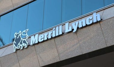 Close up of Merrill Lynch signgage, reprewsenting the Merrill Lynch settlement.