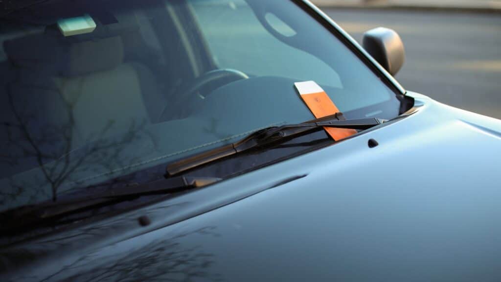 Parking Ticket and citation on front windshield