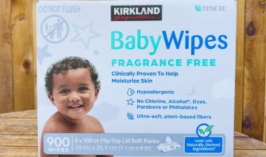 Costco Kirkland fragrance free baby wupes packaging, representing the Costco class action.