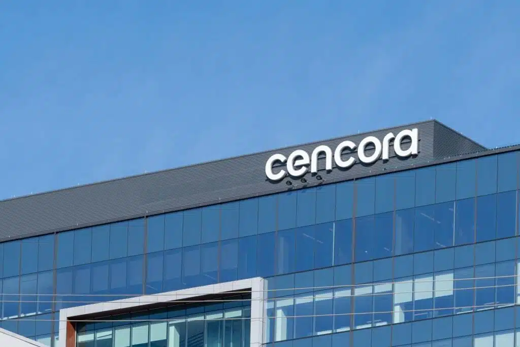 Cencora headquarters signage, representing the Cencora class action.