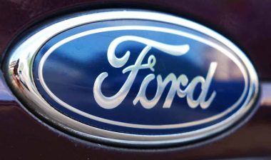 Close up of Ford emblem, representing the Ford F-150 recall.