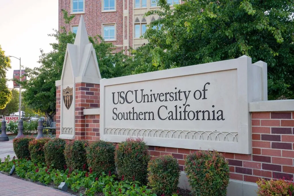 University of Southern California (USC) signage on campus, representing the USC class action.