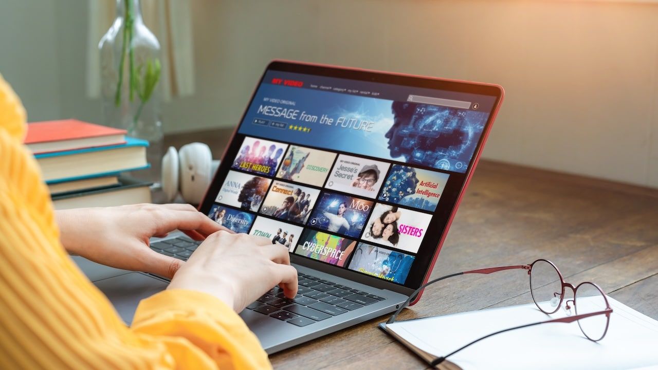 Interface of video distribution service. Subscription service.