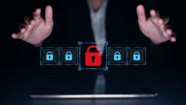 Digital security concept illustrating a cybersecurity breach
