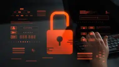 Digital security concept illustrating a cybersecurity breach