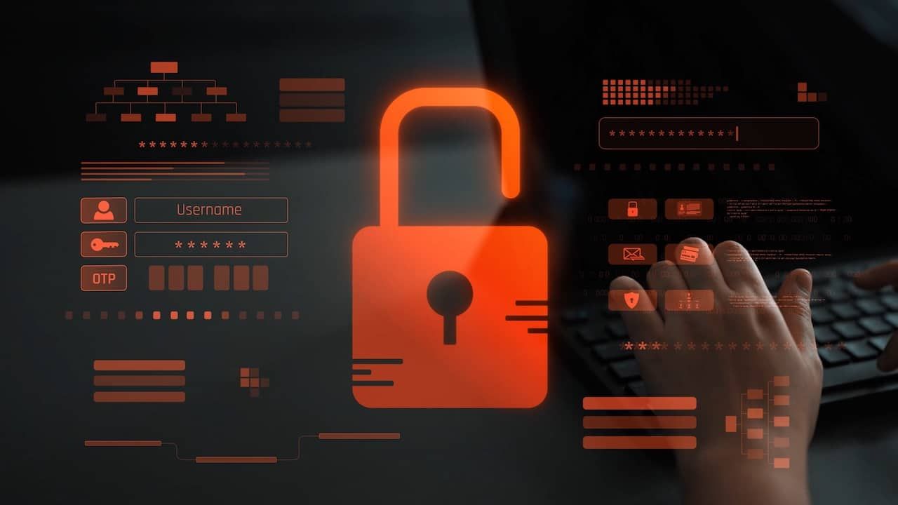 Digital security concept illustrating a cybersecurity breach