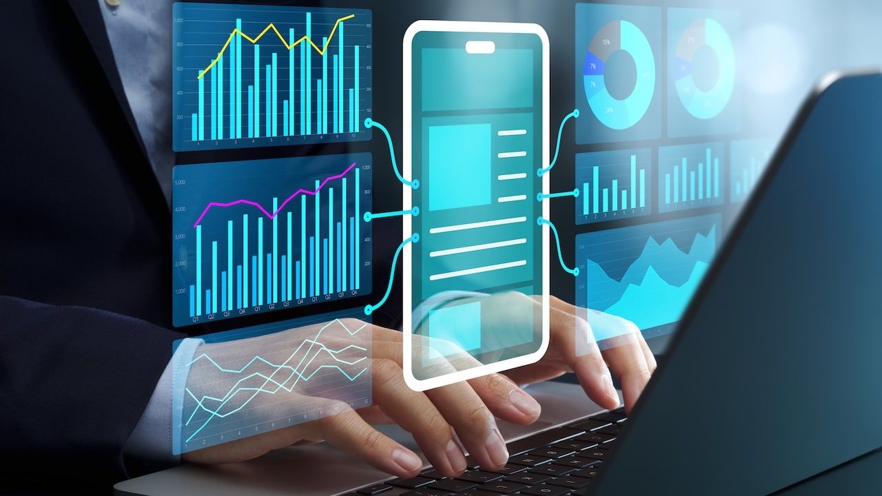 Website data and web analytics reporting dashboard.