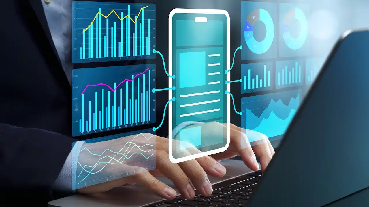 Website data and web analytics reporting dashboard.