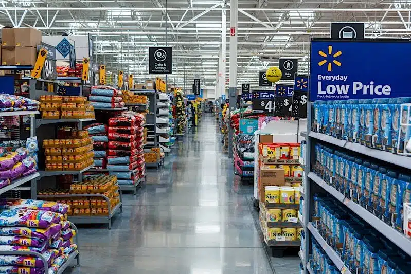 Interior of a Walmart store