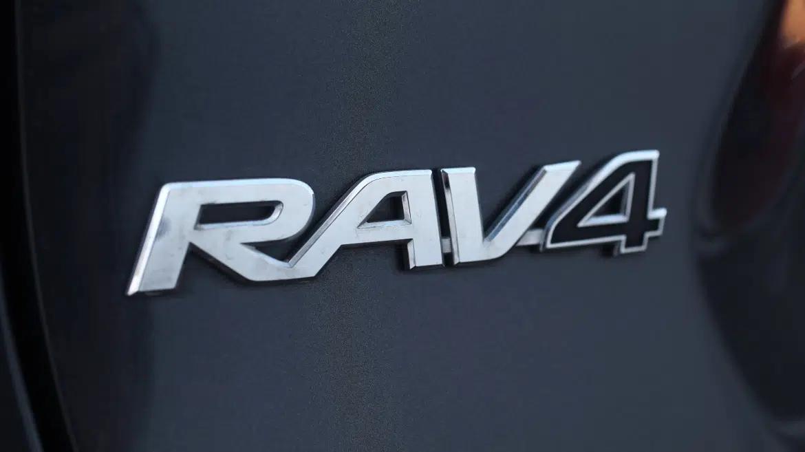 Toyota Rav4 logo on car.