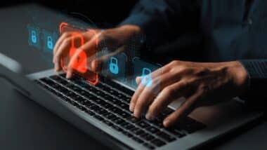 Digital security concept illustrating a cybersecurity breach