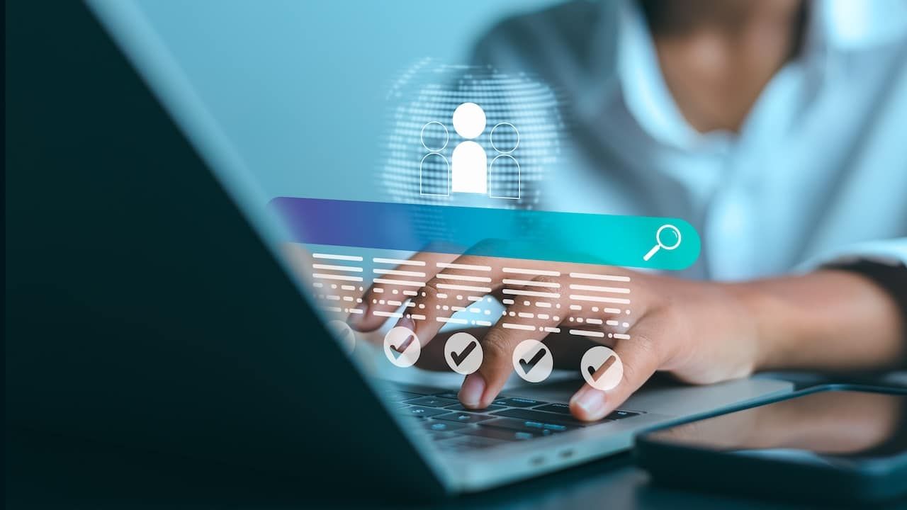Person using laptop