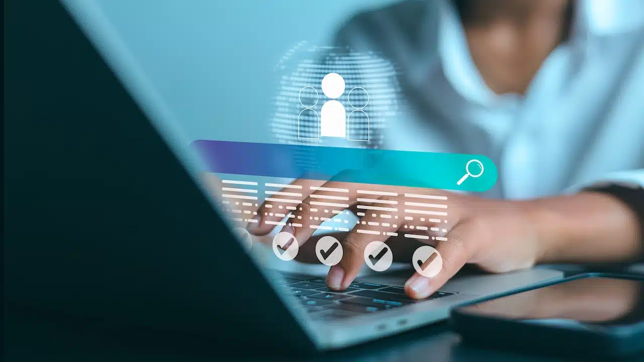 Person using laptop