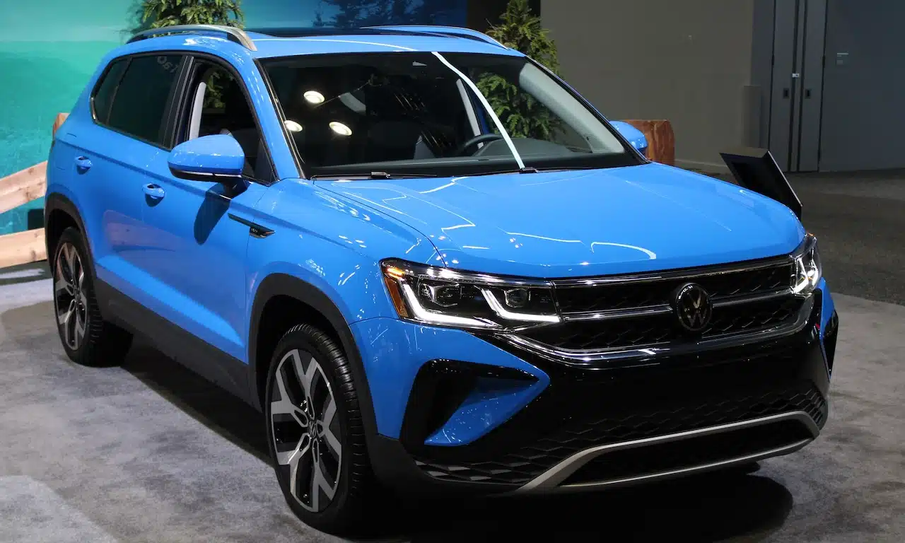 All New 2023 Volkswagen Atlas and Volkswagen Atlas Cross Sport on display at the New York Auto Show.