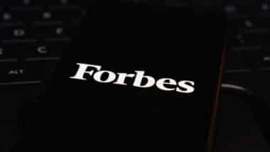 Forbes logo on smartphone