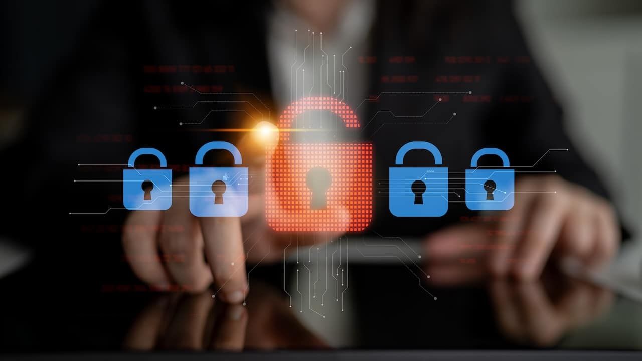 Digital security concept illustrating a cybersecurity breach