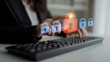 Digital security concept illustrating a cybersecurity breach