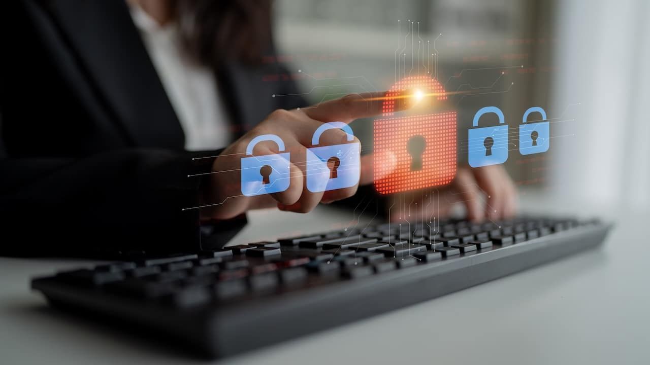 Digital security concept illustrating a cybersecurity breach