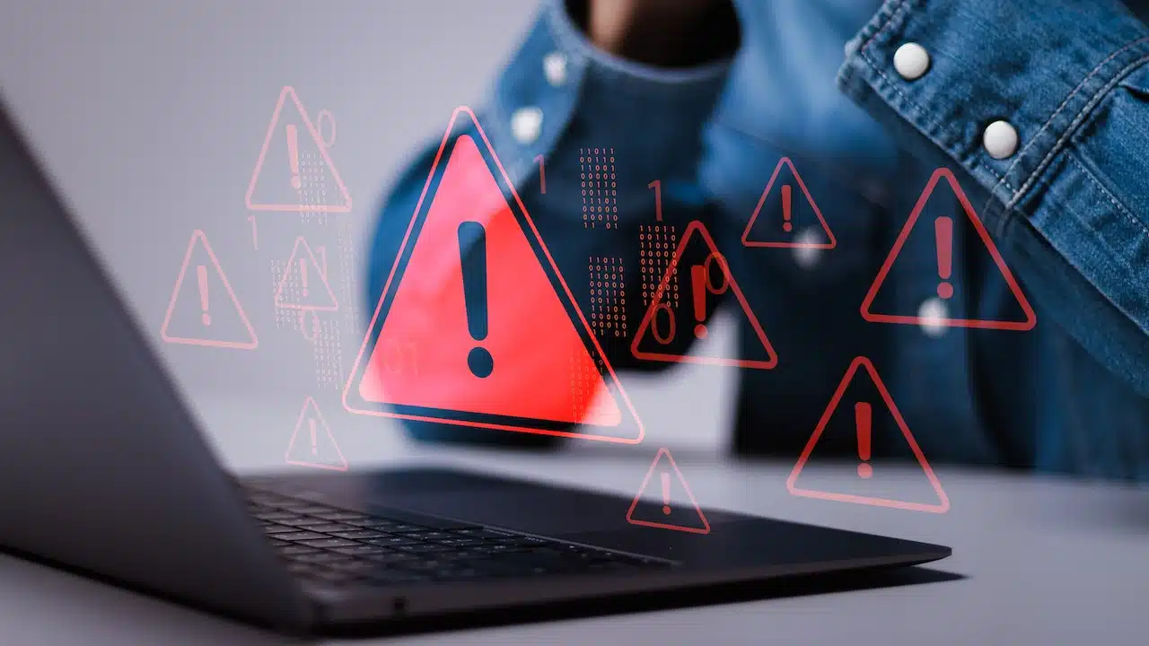 Ransomware malware attack and data breach.