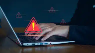 Malicious software, virus and cybercrime, System warning hacked alert, cyberattack on online network, data breach, risk of website.