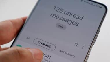 spam via sms on smartphone